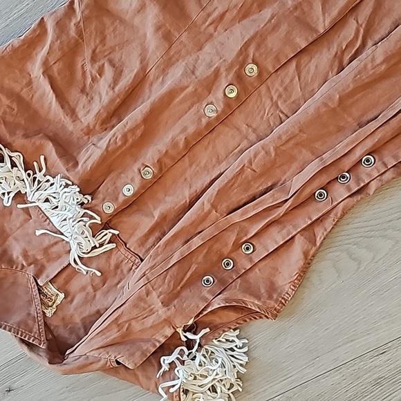 Vintage Karman Fringe Sleeveless Western Shirt, Sm - Picture 8 of 16